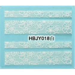 Стикер за Нокти Дантела Бяла HBJY018
